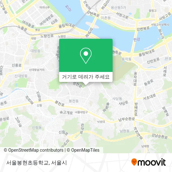 서울봉현초등학교 지도