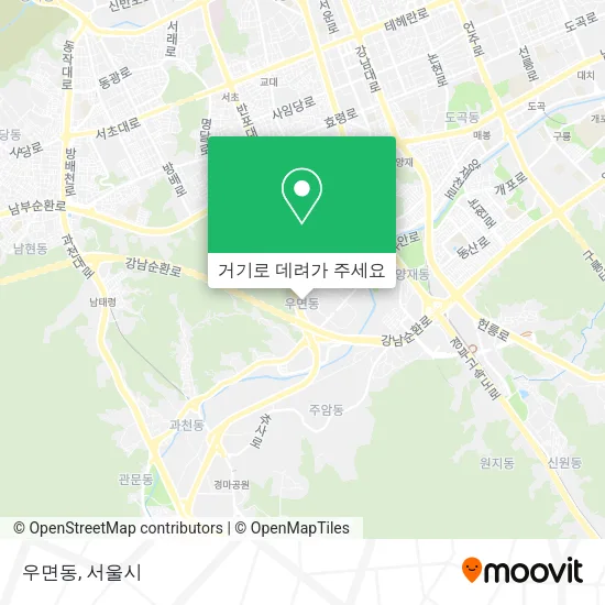 우면동 지도
