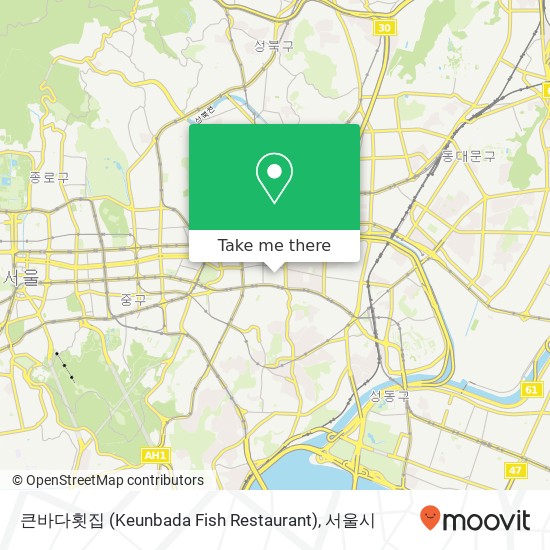 큰바다횟집 (Keunbada Fish Restaurant) 지도