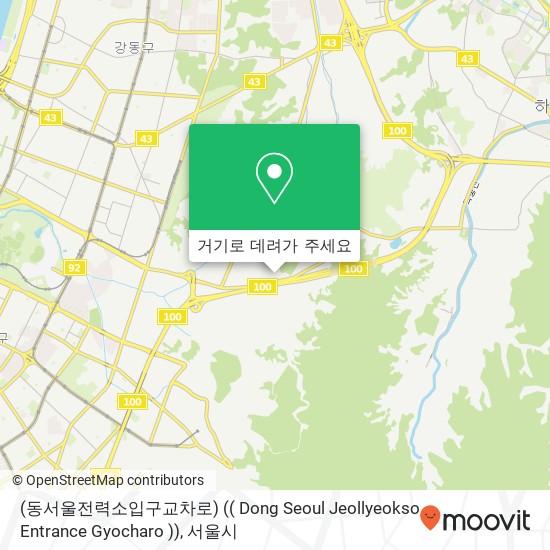 (동서울전력소입구교차로) (( Dong Seoul Jeollyeokso Entrance Gyocharo )) 지도