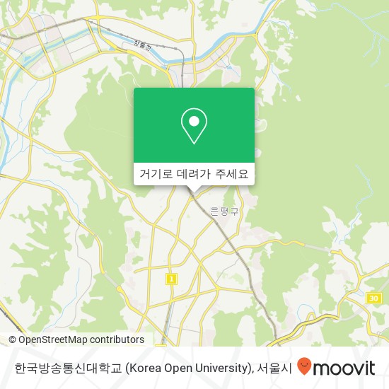 한국방송통신대학교 (Korea Open University) 지도