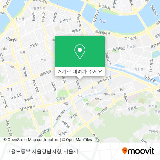 고용노동부 서울강남지청 지도