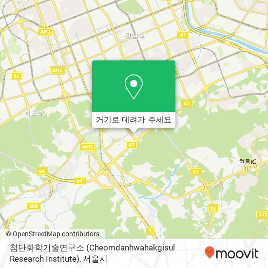 첨단화학기술연구소 (Cheomdanhwahakgisul Research Institute) 지도