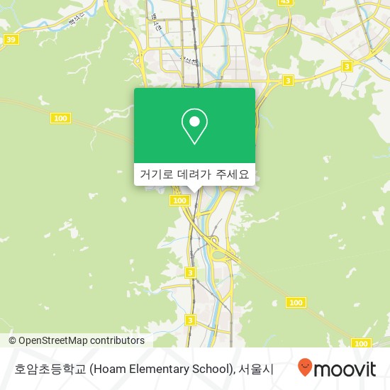호암초등학교 (Hoam Elementary School) 지도