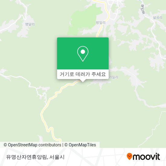 유명산자연휴양림 지도