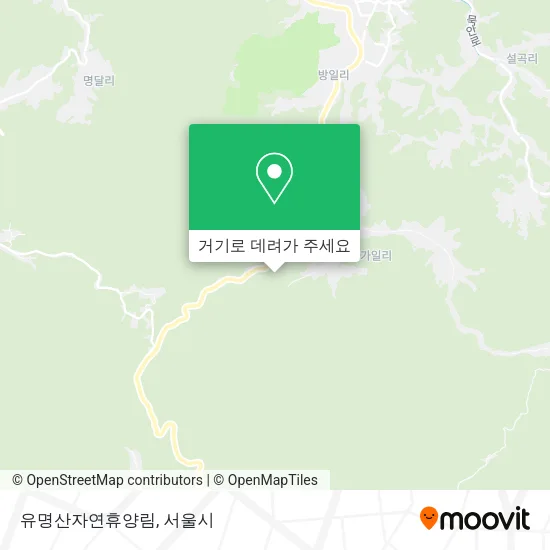 유명산자연휴양림 지도