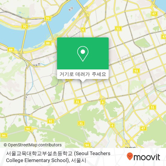 서울교육대학교부설초등학교 (Seoul Teachers College Elementary School) 지도