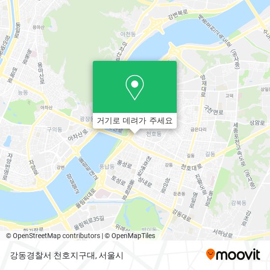 강동경찰서 천호지구대 지도