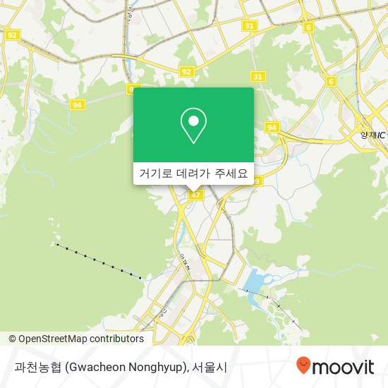과천농협 (Gwacheon Nonghyup) 지도