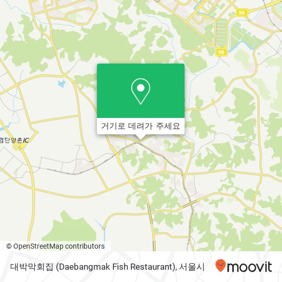 대박막회집 (Daebangmak Fish Restaurant) 지도