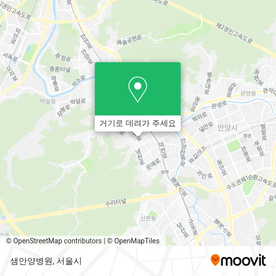 샘안양병원 지도