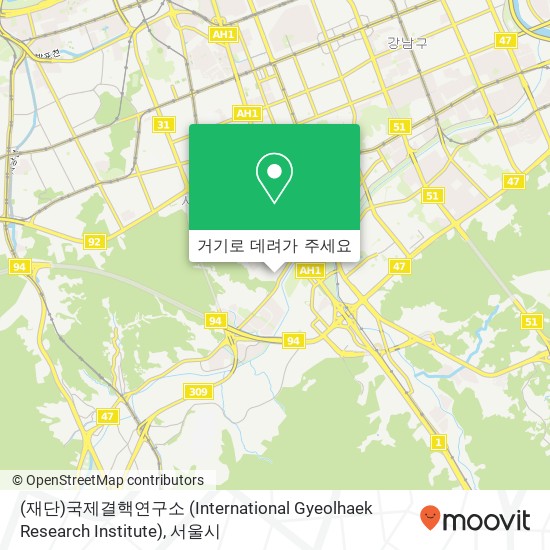(재단)국제결핵연구소 (International Gyeolhaek Research Institute) 지도