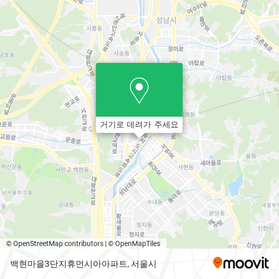 백현마을3단지휴먼시아아파트 지도