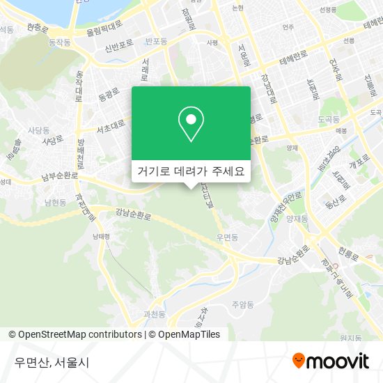 우면산 지도