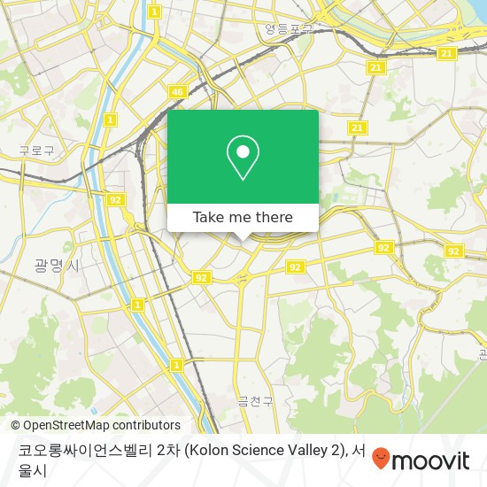코오롱싸이언스벨리 2차 (Kolon Science Valley 2) 지도