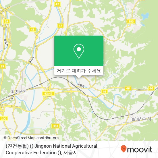 (진건농협) (( Jingeon National Agricultural Cooperative Federation )) 지도
