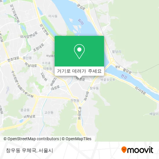 창우동 우체국 지도