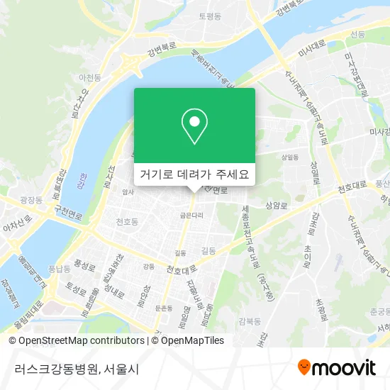 러스크강동병원 지도