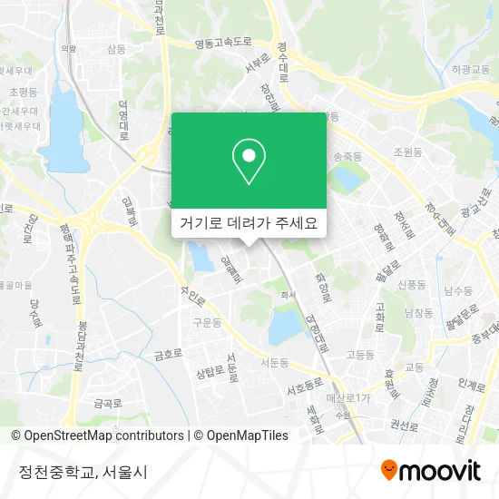 정천중학교 지도