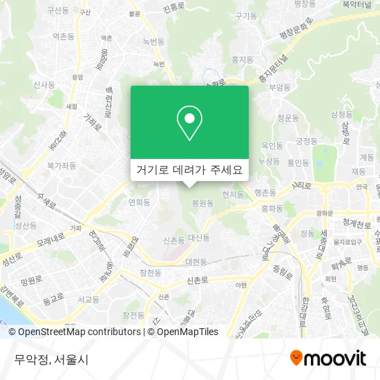 무악정 지도