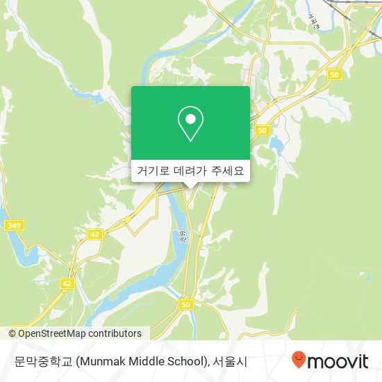 문막중학교 (Munmak Middle School) 지도