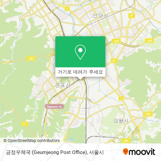 금정우체국 (Geumjeong Post Office) 지도