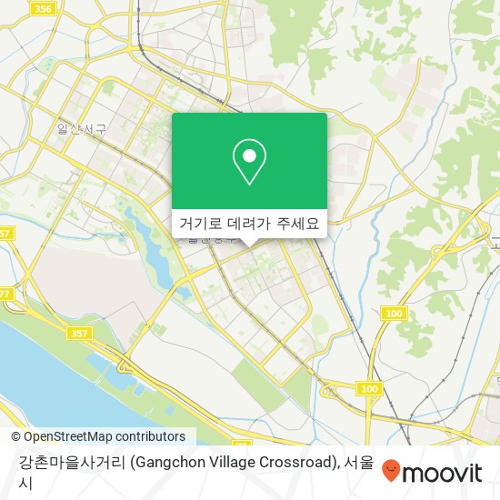 강촌마을사거리 (Gangchon Village Crossroad) 지도