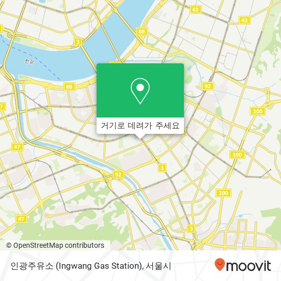 인광주유소 (Ingwang Gas Station) 지도