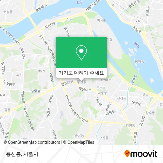 풍산동 지도