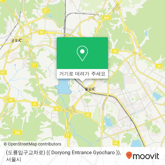 (도룡입구교차로) (( Doryong Entrance Gyocharo )) 지도