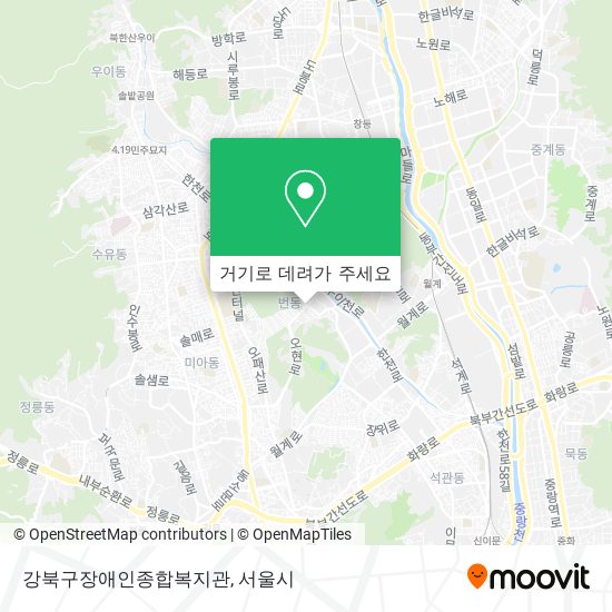 강북구장애인종합복지관 지도