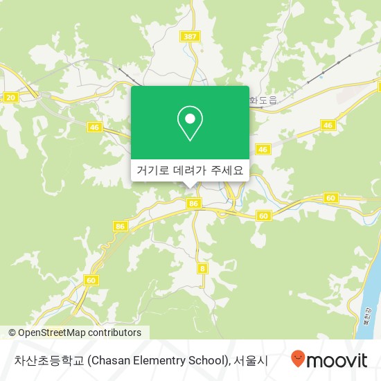 차산초등학교 (Chasan Elementry School) 지도
