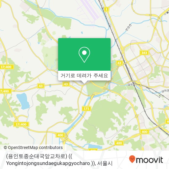 (용인토종순대국앞교차로) (( Yongintojongsundaegukapgyocharo )) 지도