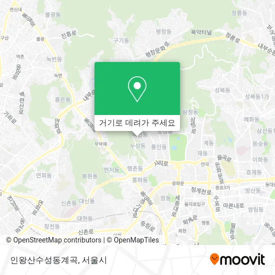 인왕산수성동계곡 지도