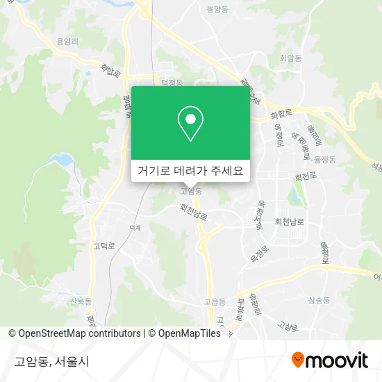 고암동 지도