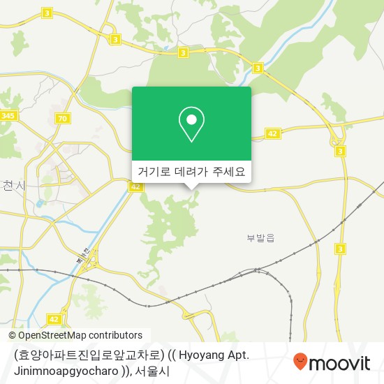 (효양아파트진입로앞교차로) (( Hyoyang Apt. Jinimnoapgyocharo )) 지도
