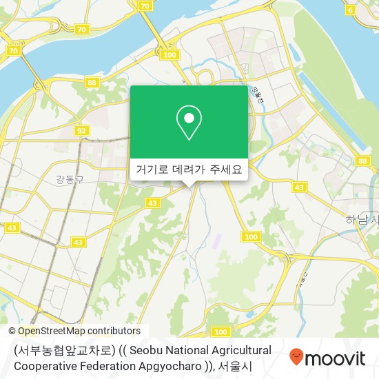 (서부농협앞교차로) (( Seobu National Agricultural Cooperative Federation Apgyocharo )) 지도