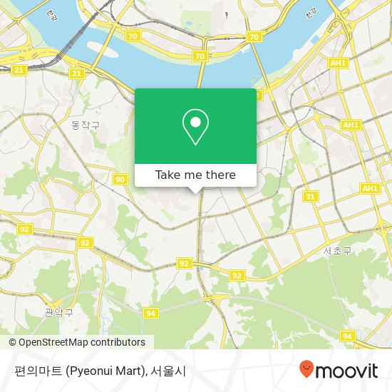 편의마트 (Pyeonui Mart) 지도