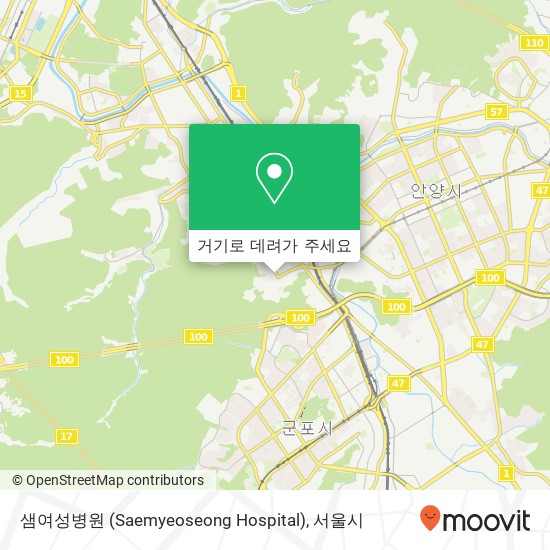 샘여성병원 (Saemyeoseong Hospital) 지도