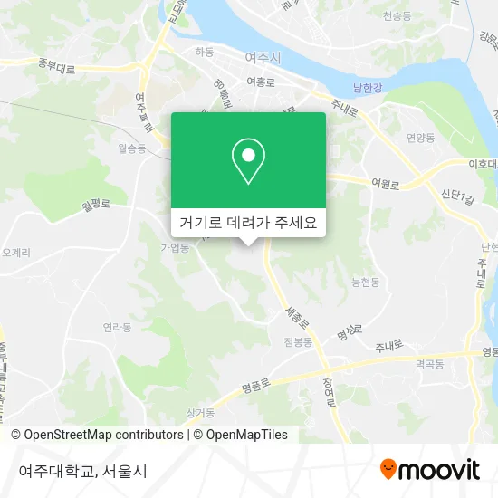 여주대학교 지도
