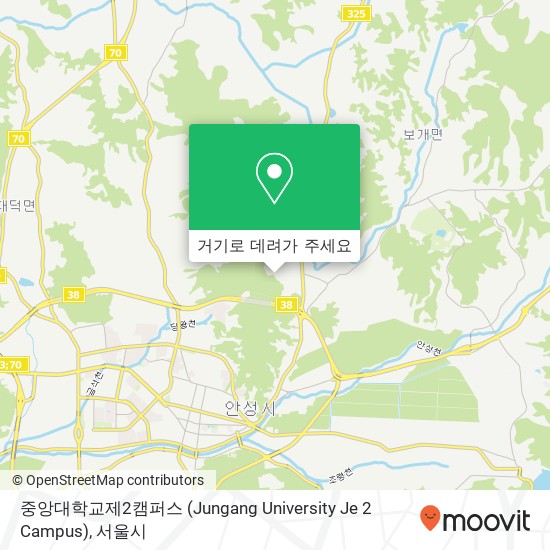 중앙대학교제2캠퍼스 (Jungang University Je 2 Campus) 지도