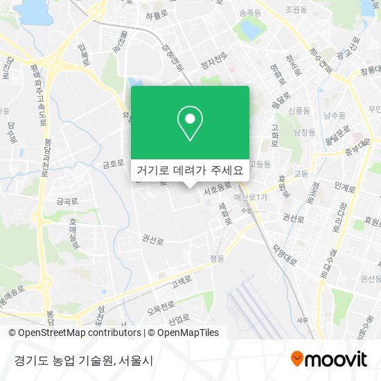 경기도 농업 기술원 지도