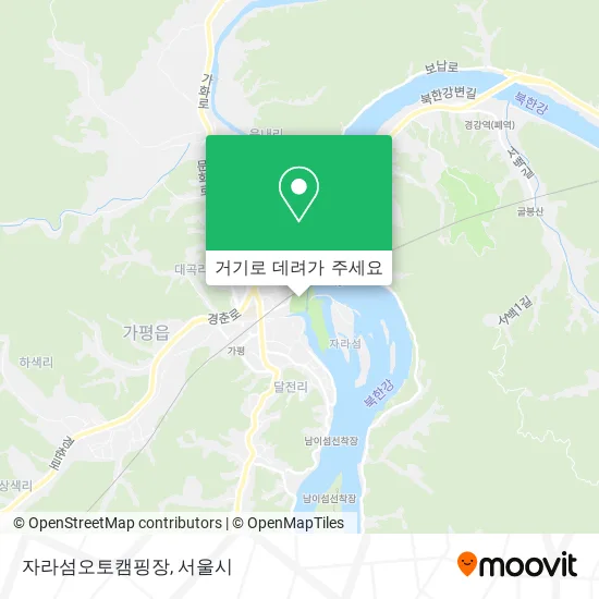 자라섬오토캠핑장 지도