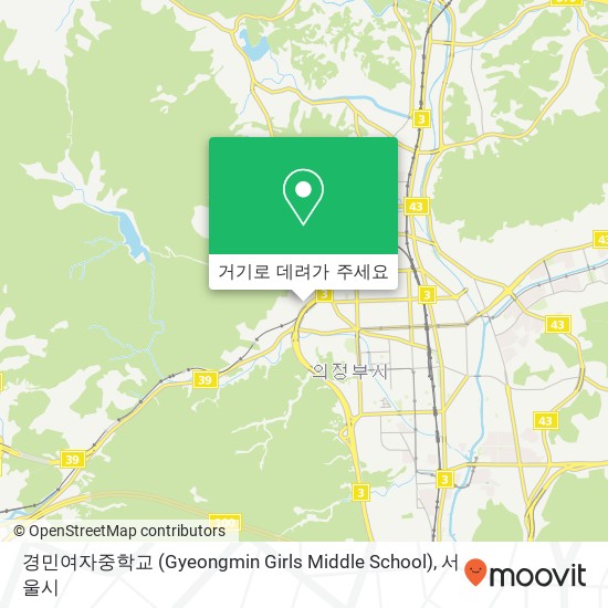 경민여자중학교 (Gyeongmin Girls Middle School) 지도