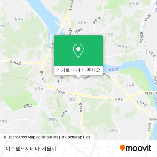 여주월드시네마 지도