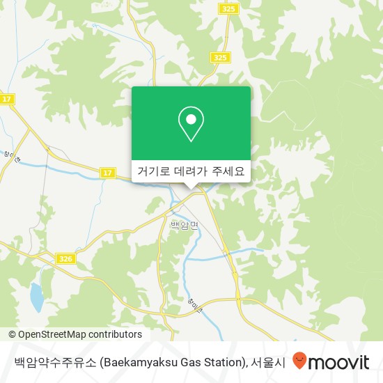 백암약수주유소 (Baekamyaksu Gas Station) 지도