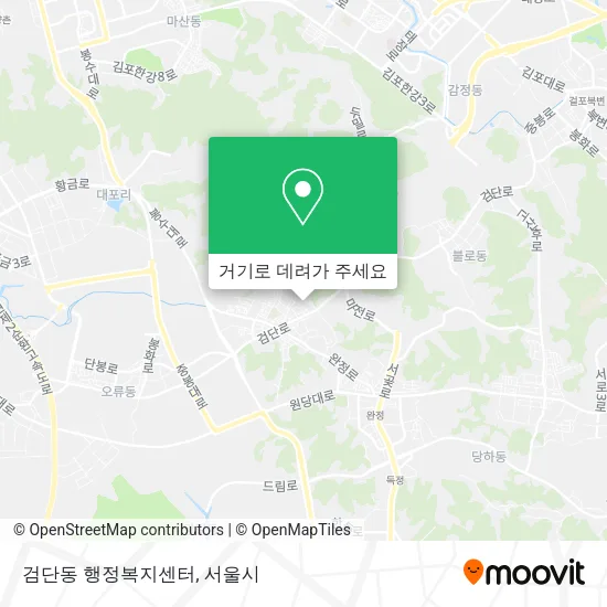 검단동 행정복지센터 지도