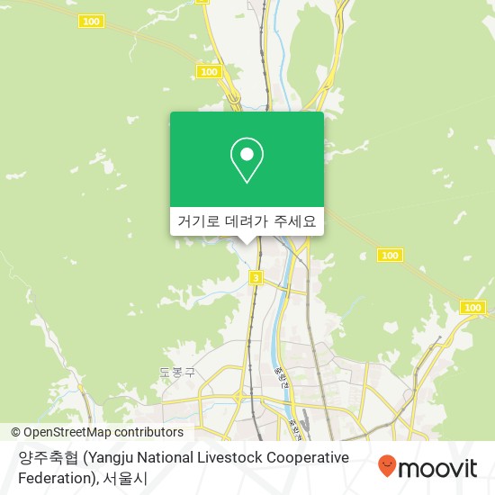 양주축협 (Yangju National Livestock Cooperative Federation) 지도