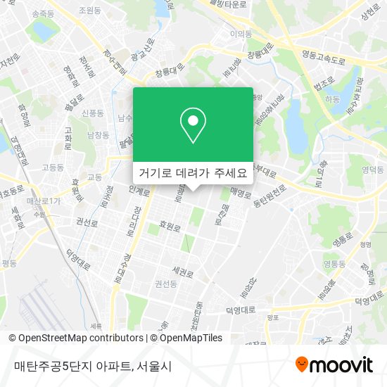 매탄주공5단지 아파트 지도