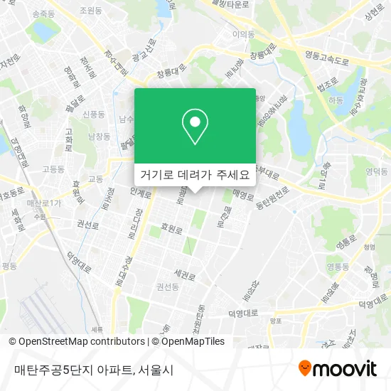 매탄주공5단지 아파트 지도